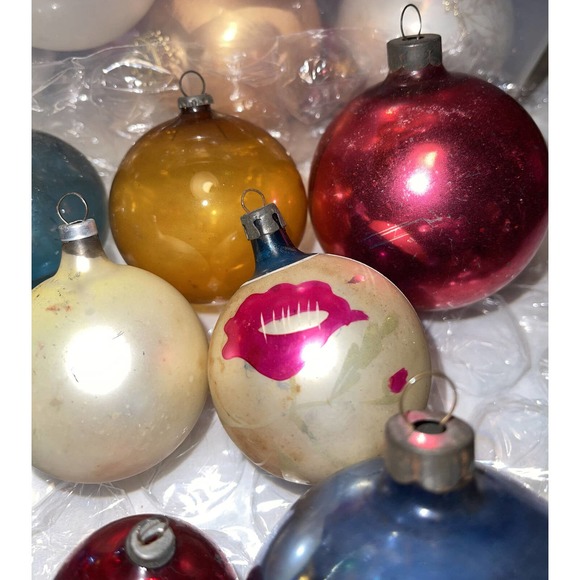 Vintage Mercury Glass Mixed Lot Christmas Ornament Some Rare Marked Poland 3E26 - Picture 7 of 12